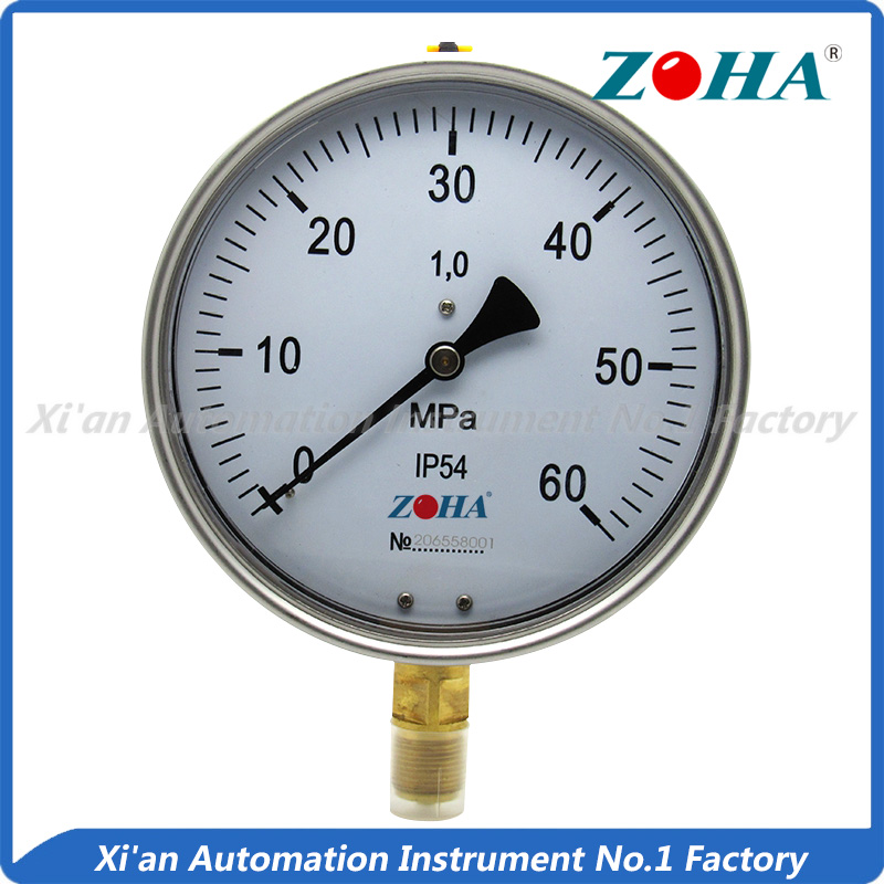 Shock Resistance Pressure Gauge--Bottom Mounting