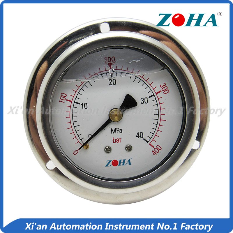 shock resistance pressure gauge---back panel mounting