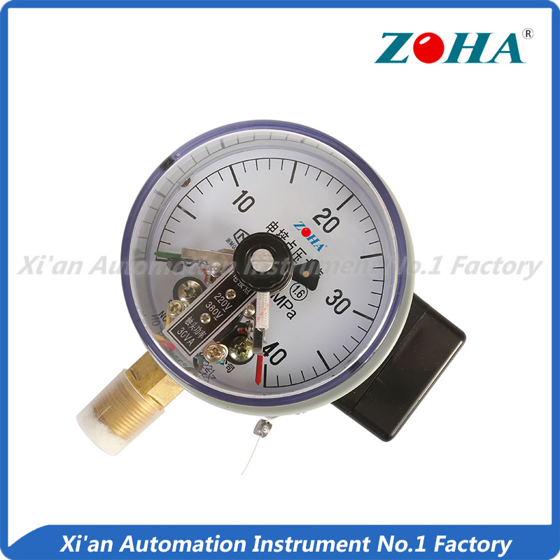 pressure gauge with electric contact