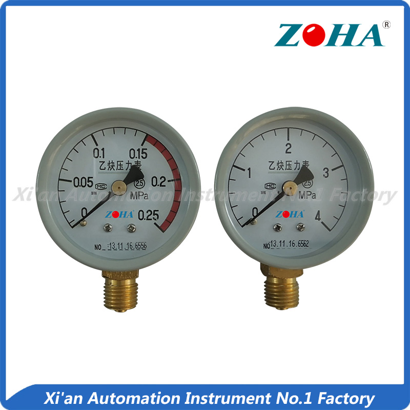 YY-63、YY-100 acetylene pressure gauge