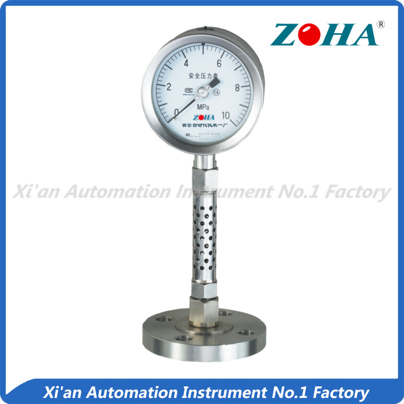 Stainless steel safety pressure gauge