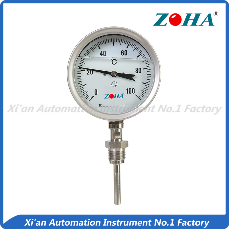 SS Shock resistance bi-metal thermometer---Bottom Mounting