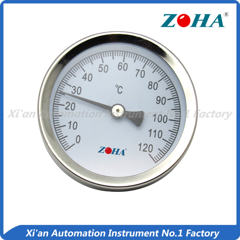 Pipe mounting Bi-metal thermometer