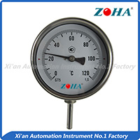Bi-metal thermometer--Bottom mounting